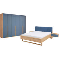 SCHLAFZIMMER Blau, Eichefarben  - Blau/Eichefarben, Design, Holz/Holzwerkstoff (180/200cm) - Musterring