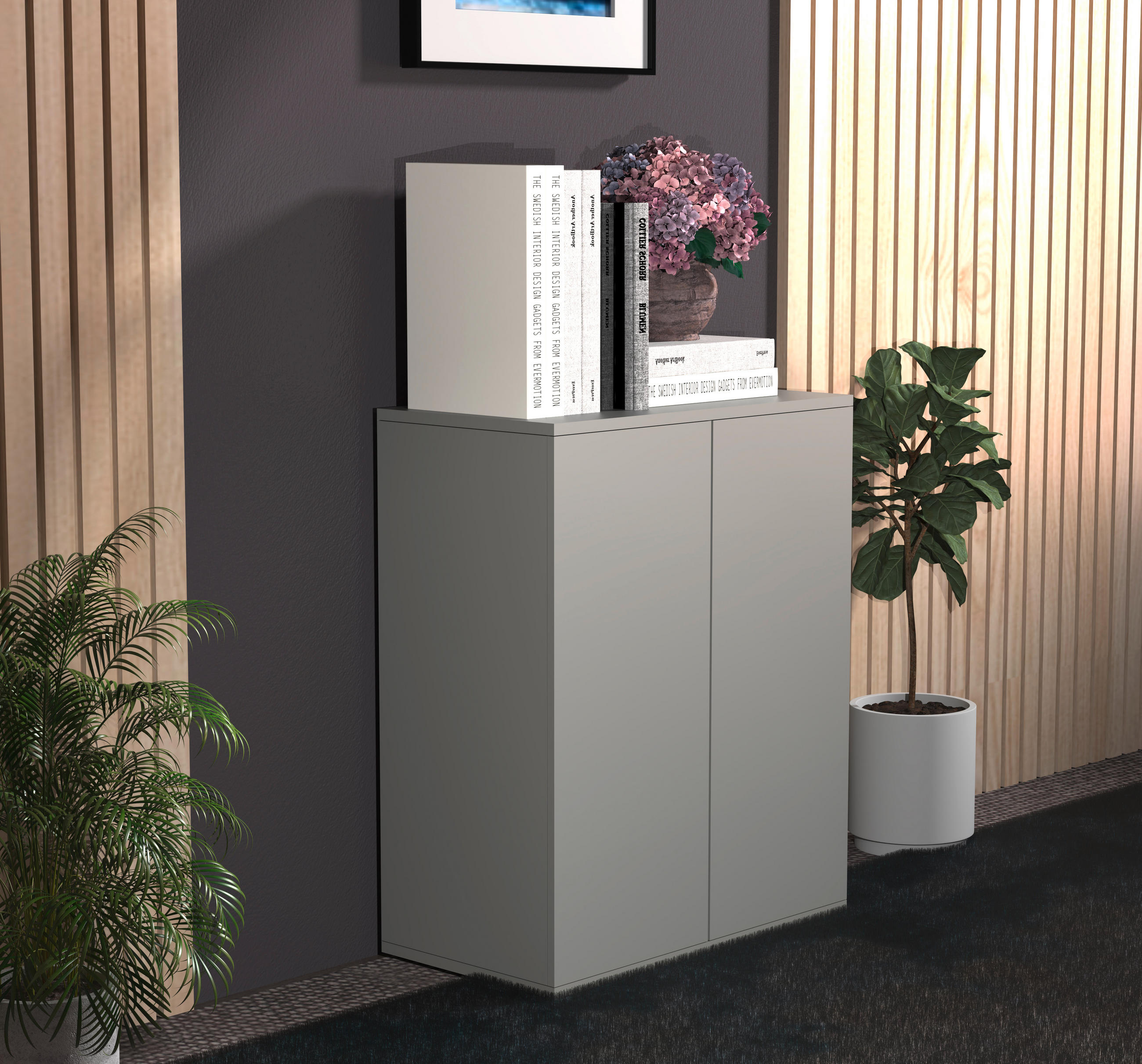 KOMMODE 60/73/32 cm  in Grau  - Grau, Design, Holzwerkstoff (60/73/32cm) - MID.YOU