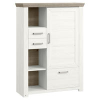 HIGHBOARD  in 104,5/142,6/42,2 cm  - Eichefarben/Weiß, Design, Holzwerkstoff/Metall (104,5/142,6/42,2cm) - SetOne by Musterring