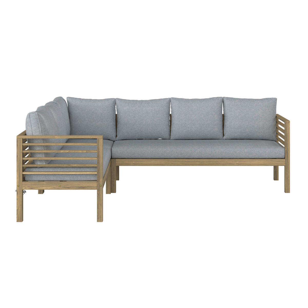 LOUNGE ÉTKEZŐGARNITÚRA  226/173 cm   - bézs/akácia színű, Modern, fa (226/173cm) - Ambia Garden