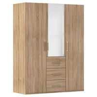 DREHTÜRENSCHRANK 151/197/60 cm 3-türig Sonoma Eiche  - Sonoma Eiche, Design, Glas/Holzwerkstoff (151/197/60cm) - Novel