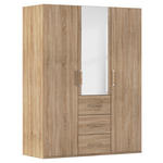 DREHTÜRENSCHRANK  in Sonoma Eiche  - Sonoma Eiche, Design, Glas/Holzwerkstoff (151/197/60cm) - Novel