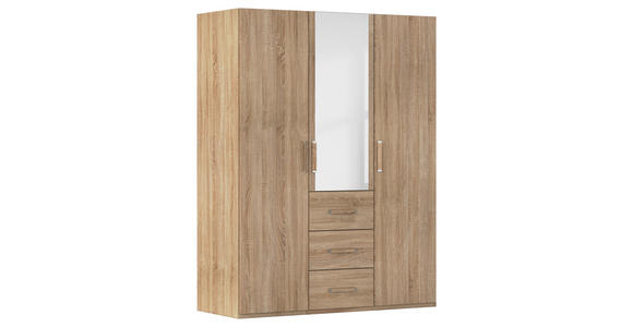 DREHTÜRENSCHRANK in Sonoma Eiche - Sonoma Eiche, Design, Glas/Holzwerkstoff (151/197/60cm) - Novel