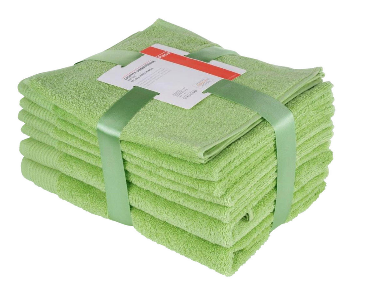 FROTTIERSET PANA Hellgrün 8-teilig  - Hellgrün, Basics, Textil