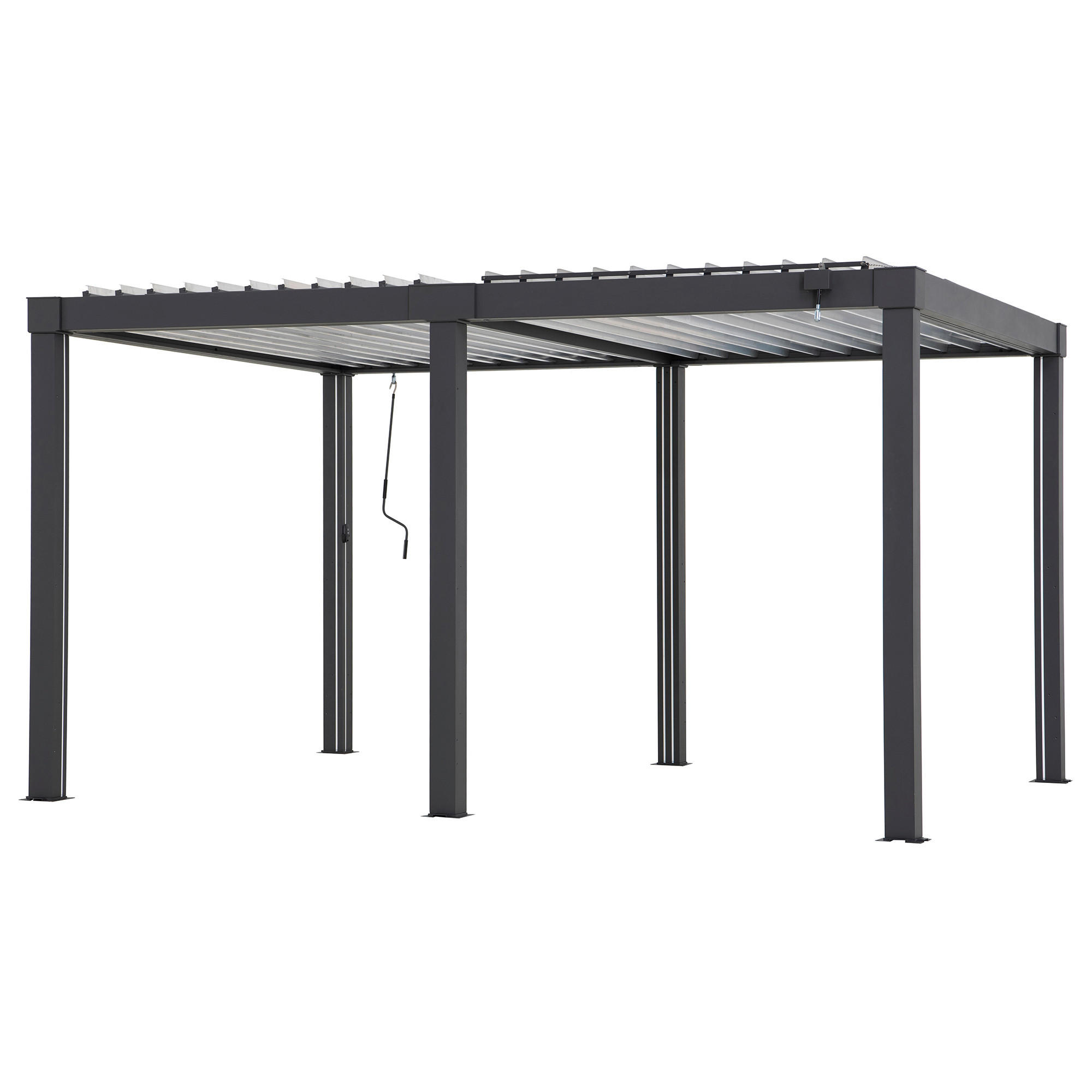 PAVILLON 406/223/306 cm   - Anthrazit/Silberfarben, Basics, Metall (406/223/306cm) - Modante