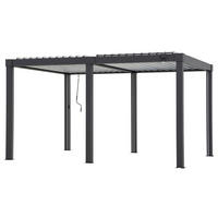 PAVILLON 406/223/306 cm Aluminium  - Anthrazit/Silberfarben, Basics, Metall (406/223/306cm) - Modante