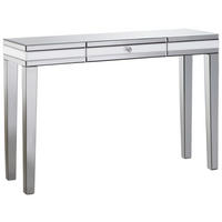 KONZOLNI STO 120/80/35,5 cm  srebrna  - srebrna, Dizajnerski, staklo/pločasti materijal (120/80/35,5cm) - Hom`in