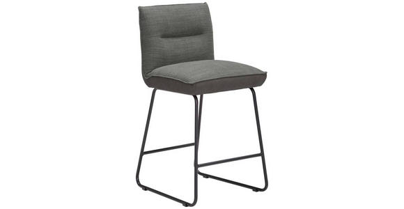 TRESENSTUHL in Grau, Schwarz, Dunkelgrau - Dunkelgrau/Schwarz, Design, Textil/Metall (48/92/54cm) - Dieter Knoll