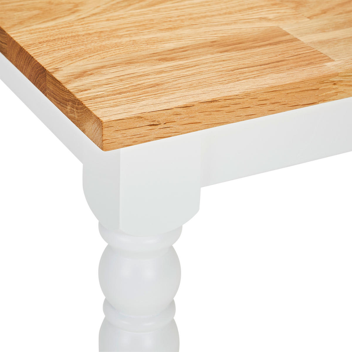 SATZTISCH Eiche, Pinie massiv quadratisch Naturfarben, Weiß  - Naturfarben/Weiß, MODERN, Holz (50/35/50/42/40/40cm) - MID.YOU