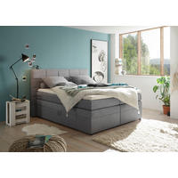 BOXSPRINGBETT 180/200 cm  in Hellgrau  - Hellgrau, KONVENTIONELL, Kunststoff (180/200cm) - MID.YOU