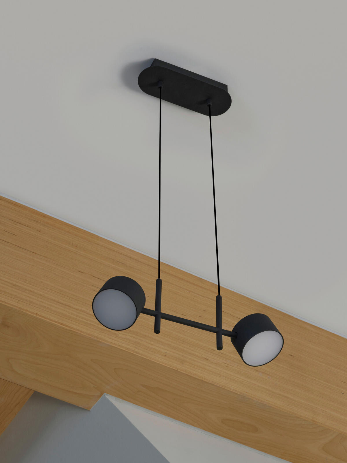 LED-PENDELLEUCHTE 42,5/10/150 cm  - Schwarz, Design, Kunststoff/Metall (42,5/10/150cm) - Osram