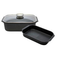 BRÄTER Bräter 7 L  - Transparent/Schwarz, Basics, Glas/Metall (27/14/40,5cm) - ELO