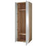 GARDEROBENSCHRANK foliert, lackiert, matt Eichefarben, Weiß - Chromfarben/Eichefarben, KONVENTIONELL, Glas/Holzwerkstoff (70/219/57cm) - Xora