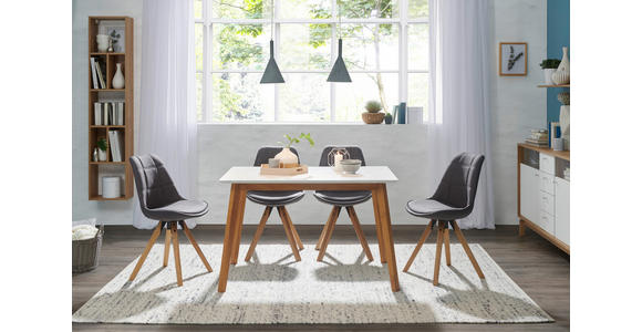 ESSTISCH in Holz, Holzwerkstoff 120/80/75 cm  - Eichefarben/Weiß, Design, Holz/Holzwerkstoff (120/80/75cm) - Carryhome