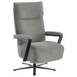 RELAXSESSEL in Textil Grau  - Schwarz/Grau, Design, Textil/Metall (68/117/85cm) - Cantus