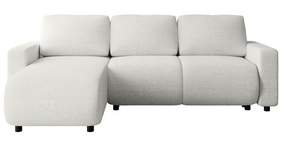 ECKSOFA Creme Webstoff  - Creme/Schwarz, MODERN, Kunststoff/Textil (150/240cm) - Xora