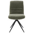 STUHL - Dunkelgrün/Schwarz, Design, Textil/Metall (50/93/69cm) - Dieter Knoll