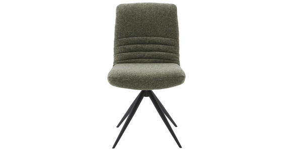 STUHL - Dunkelgrün/Schwarz, Design, Textil/Metall (50/93/69cm) - Dieter Knoll