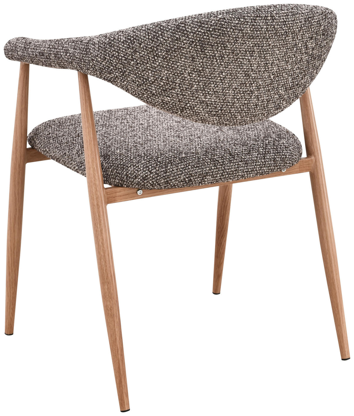 ARMLEHNSTUHL  Stoffauswahl Bouclé  Braun, Eichefarben  - Eichefarben/Braun, Design, Textil/Metall (58/78/60cm) - Lomoco