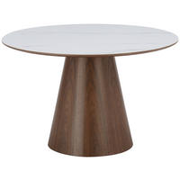 ESSTISCH in Holz, Keramik, Holzwerkstoff  - Walnussfarben/Weiß, MODERN, Holz/Keramik (120/75/120cm) - MID.YOU