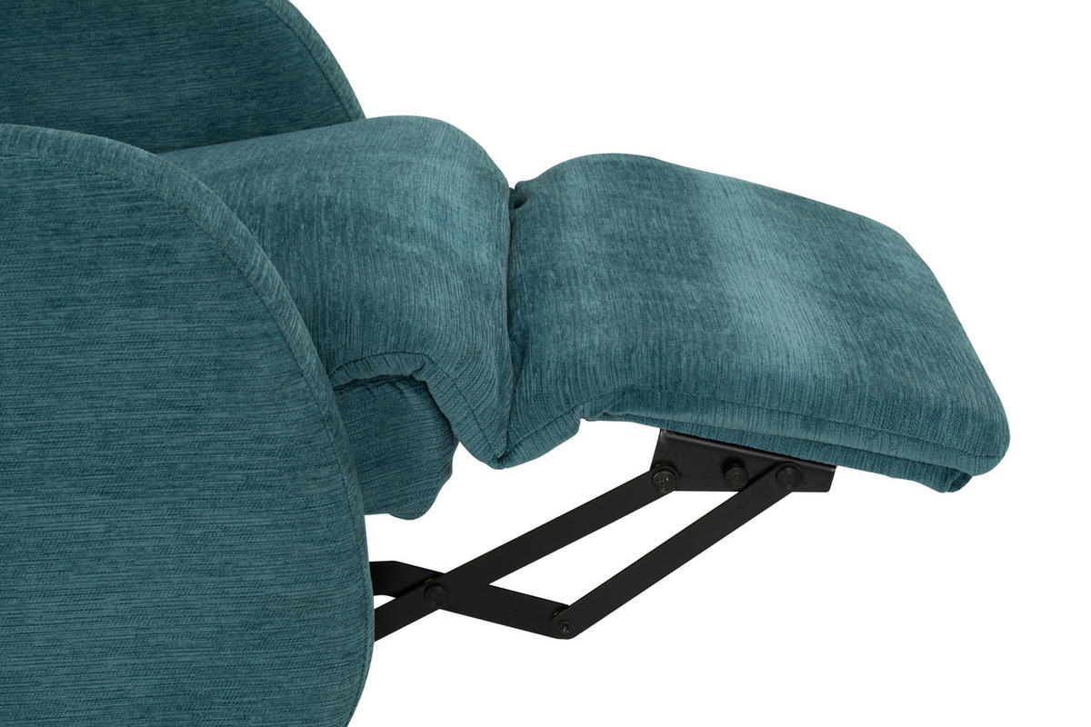 RELAXSESSEL Webstoff, Struktur    - Blau/Schwarz, MODERN, Textil/Metall (67/108/72/88/160cm) - MID.YOU