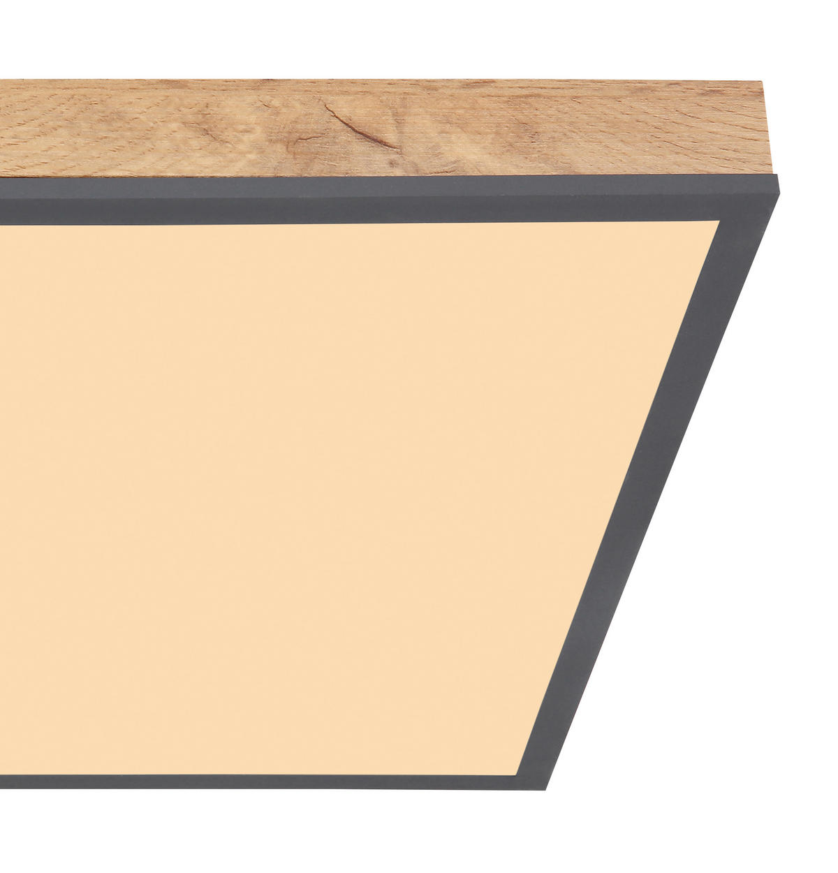 STROPNÉ LED SVIETIDLO, 45/45/6,5 cm - grafitová/opálová, Basics, kov/plast (45/45/6,5cm) - Globo