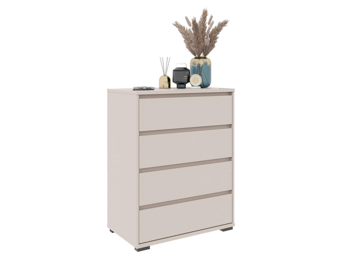 KOMMODE  in 80/103/48 cm  - Kaschmir/Anthrazit, Design, Holzwerkstoff/Kunststoff (80/103/48cm) - Carryhome