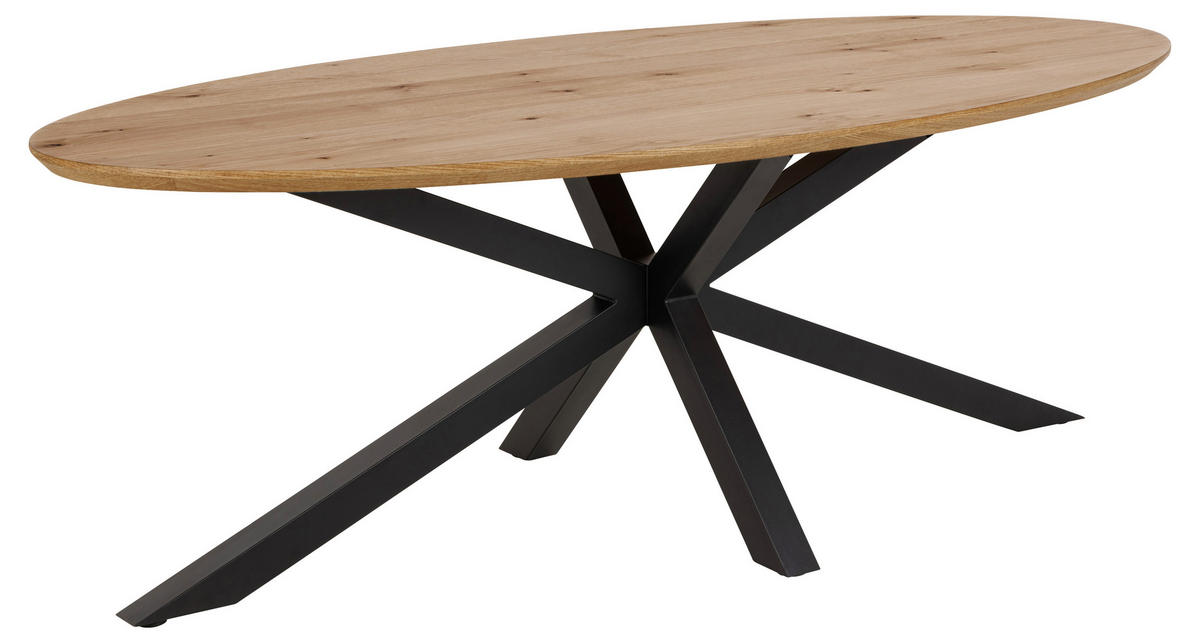 STOL ZA BLAGOVAONICU  prirodne boje  drvo, drvni materijal      - prirodne boje/crna, Moderno, drvni materijal/drvo (220/100/75,5cm) - MID.YOU