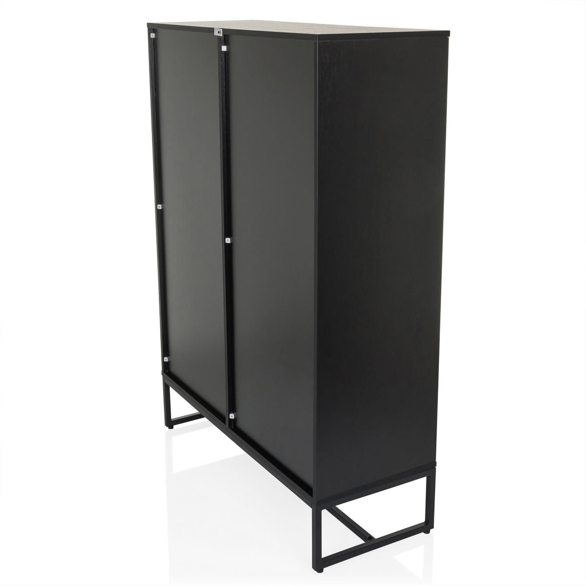 HIGHBOARD  in 100/140/40 cm  - Eichefarben/Schwarz, MODERN, Holzwerkstoff/Metall (100/140/40cm) - MID.YOU