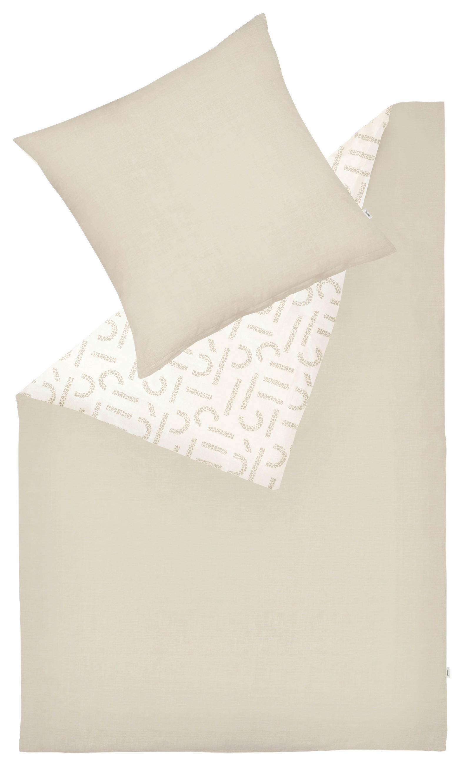WENDEBETTWÄSCHE E-Scatter Leo beige Flanell 135/200 cm  - Beige, Design, Textil (135/200cm) - Esprit