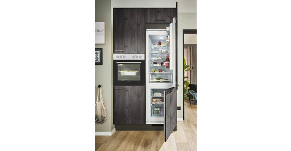 ECKKÜCHE 220/120 cm  in Graphitfarben, Schwarz, Lavagrau  - Lavagrau/Schwarz, Design, Holzwerkstoff/Metall (220/120cm) - Xora