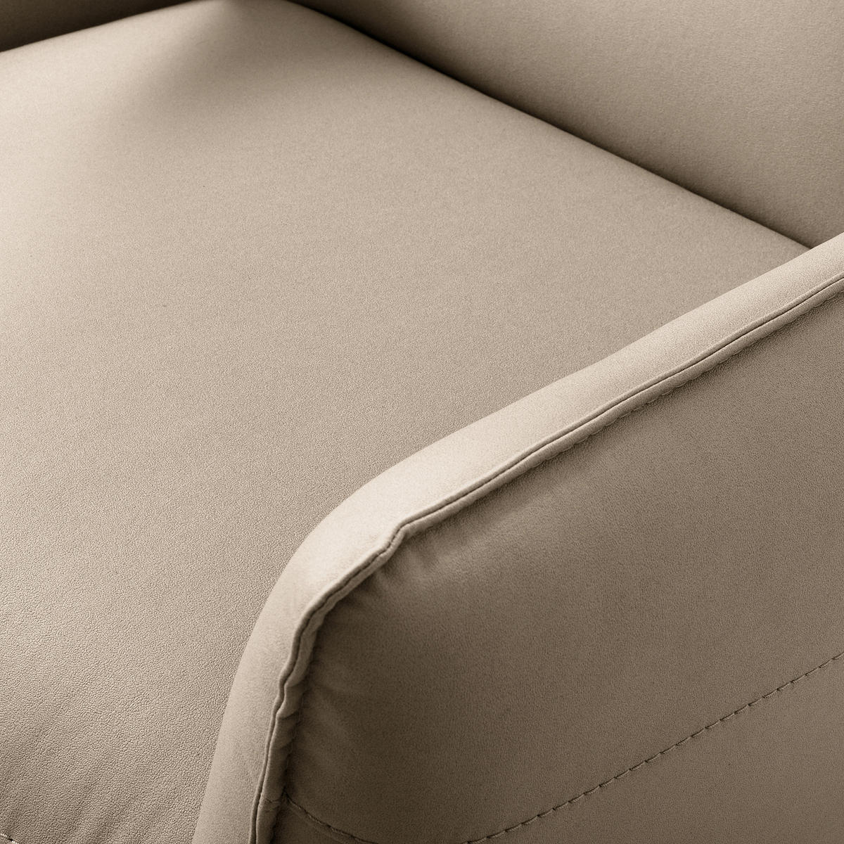 RELAXSESSEL Textil Taupe  - Taupe/Schwarz, Design, Textil/Metall (77/107/88cm) - Livetastic