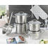 KOCHTOPFSET Edelstahl 5-teilig - Silberfarben, Basics, Metall - FISSLER