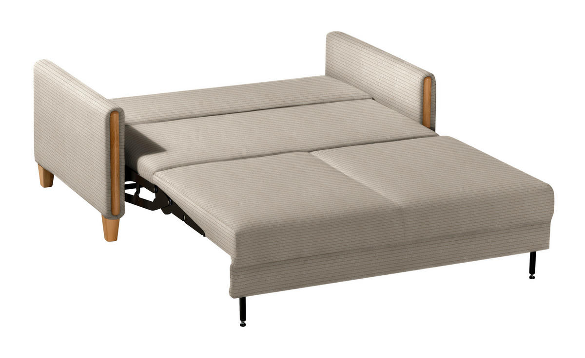 SCHLAFSOFA in Cord Taupe, Buchefarben  - Taupe/Buchefarben, Design, Holz/Textil (174/88/104cm) - Niels Andersson