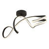 LED-DECKENLEUCHTE SWIRL 90,8/28/33 cm   - Klar/Schwarz, Design, Kunststoff/Metall (90,8/28/33cm) - Globo