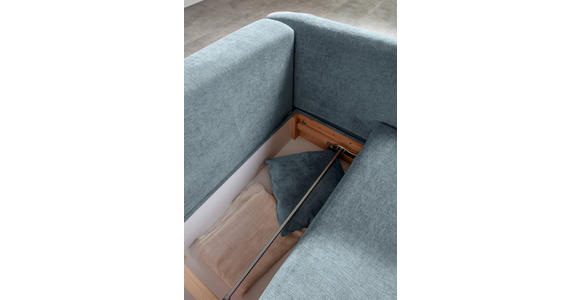 SCHLAFSOFA Flachgewebe Blau  - Blau/Schwarz, KONVENTIONELL, Kunststoff/Textil (250/74/108cm) - Carryhome