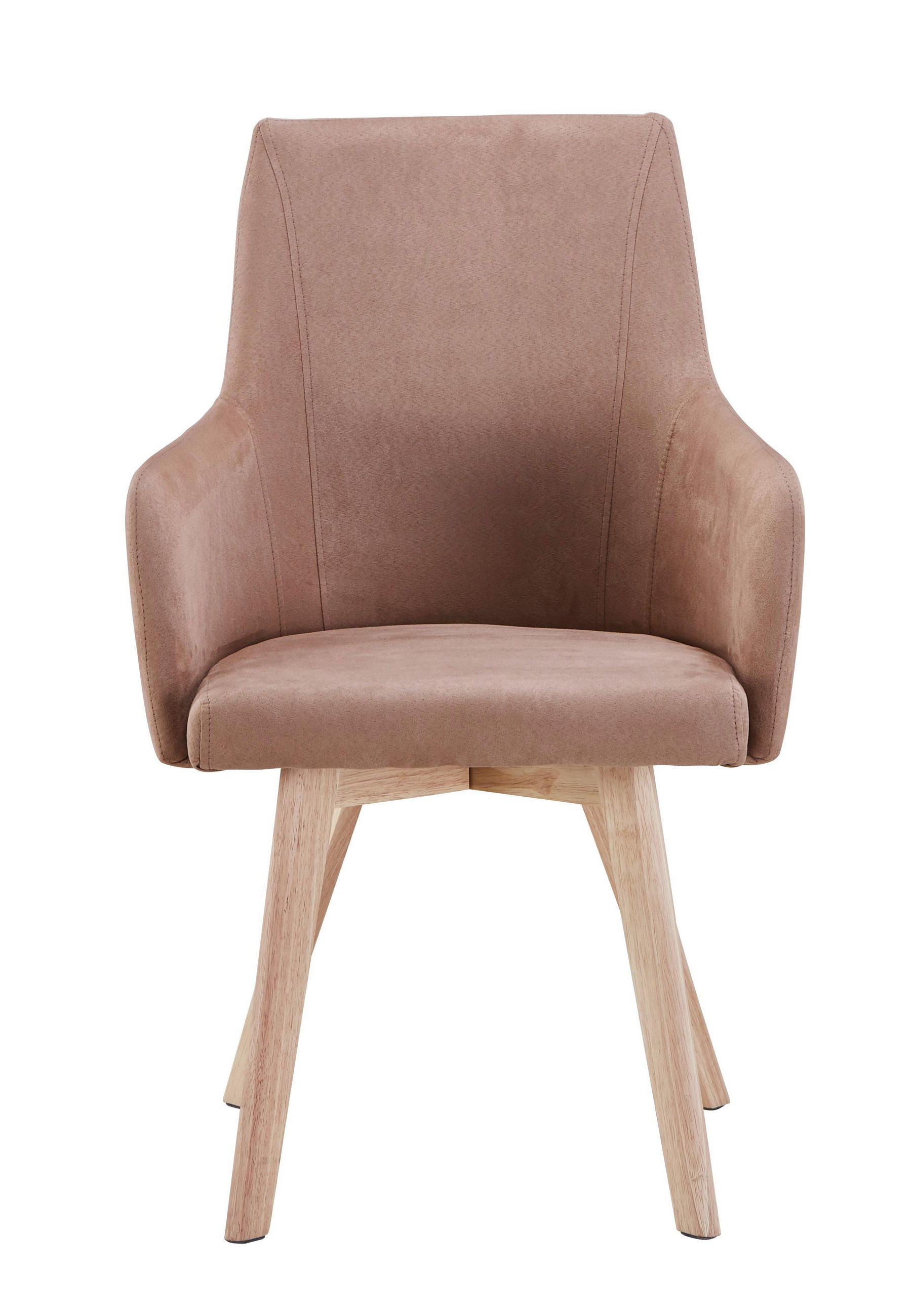 STOLICA S NASLONOM ZA RUKE  smeđa, prirodne boje  drvo, tekstil      - prirodne boje/smeđa, Design, drvo/tekstil (56/87/57cm) - Carryhome