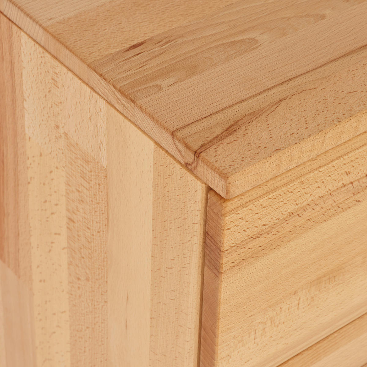 NACHTTISCH 50/60/40 cm  in massiv Kernbuche  - Natur, Holz (50/60/40cm) - MID.YOU