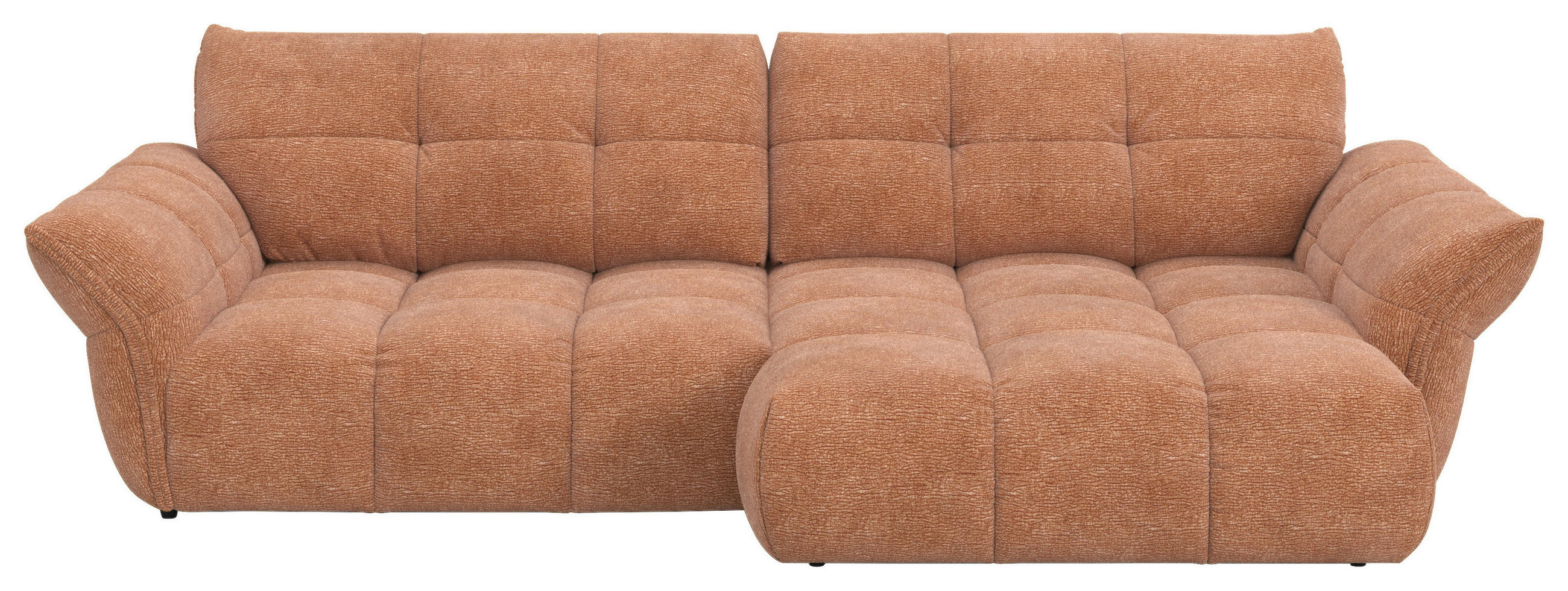 SAROKKANAPÉ textil rózsaszín  - fekete/rózsaszín, Design, műanyag/textil (312/177cm) - Welnova