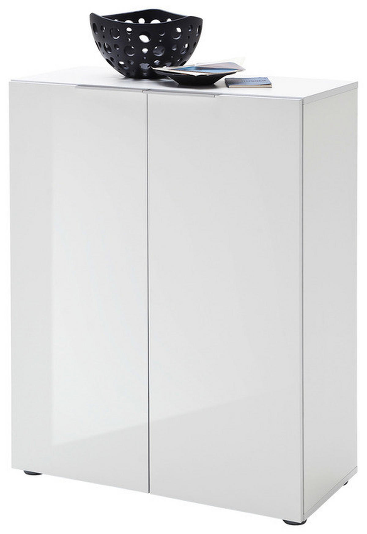 SCHUHSCHRANK  in 80/101/39 cm  - Weiss/Edelstahlfarben, Design, Holzwerkstoff/Kunststoff (80/101/39cm) - Carryhome