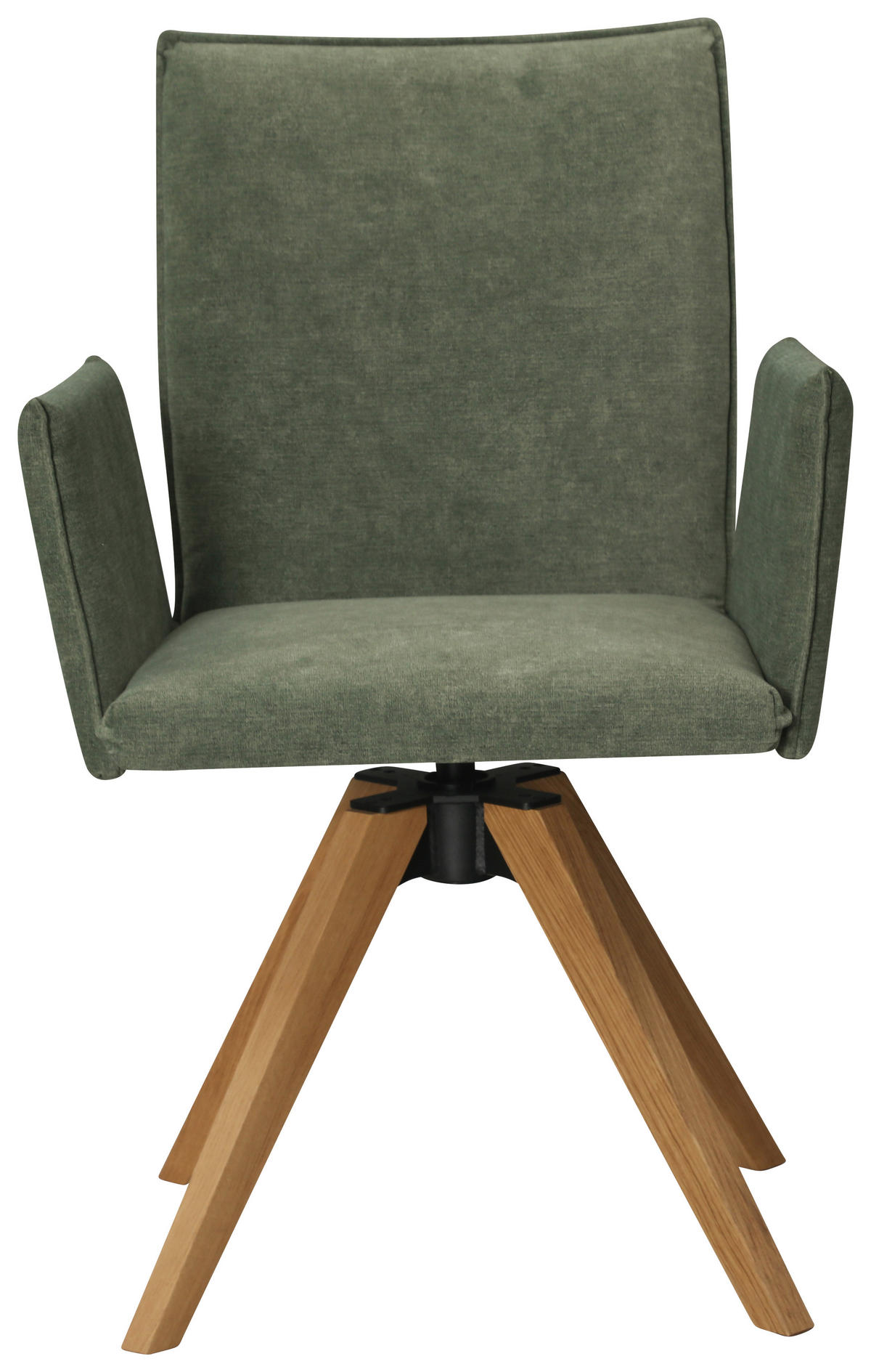 ARMLEHNSTUHL  in Samt  - Eichefarben/Grün, Konventionell, Holz/Textil (64/91/61cm) - Moderano