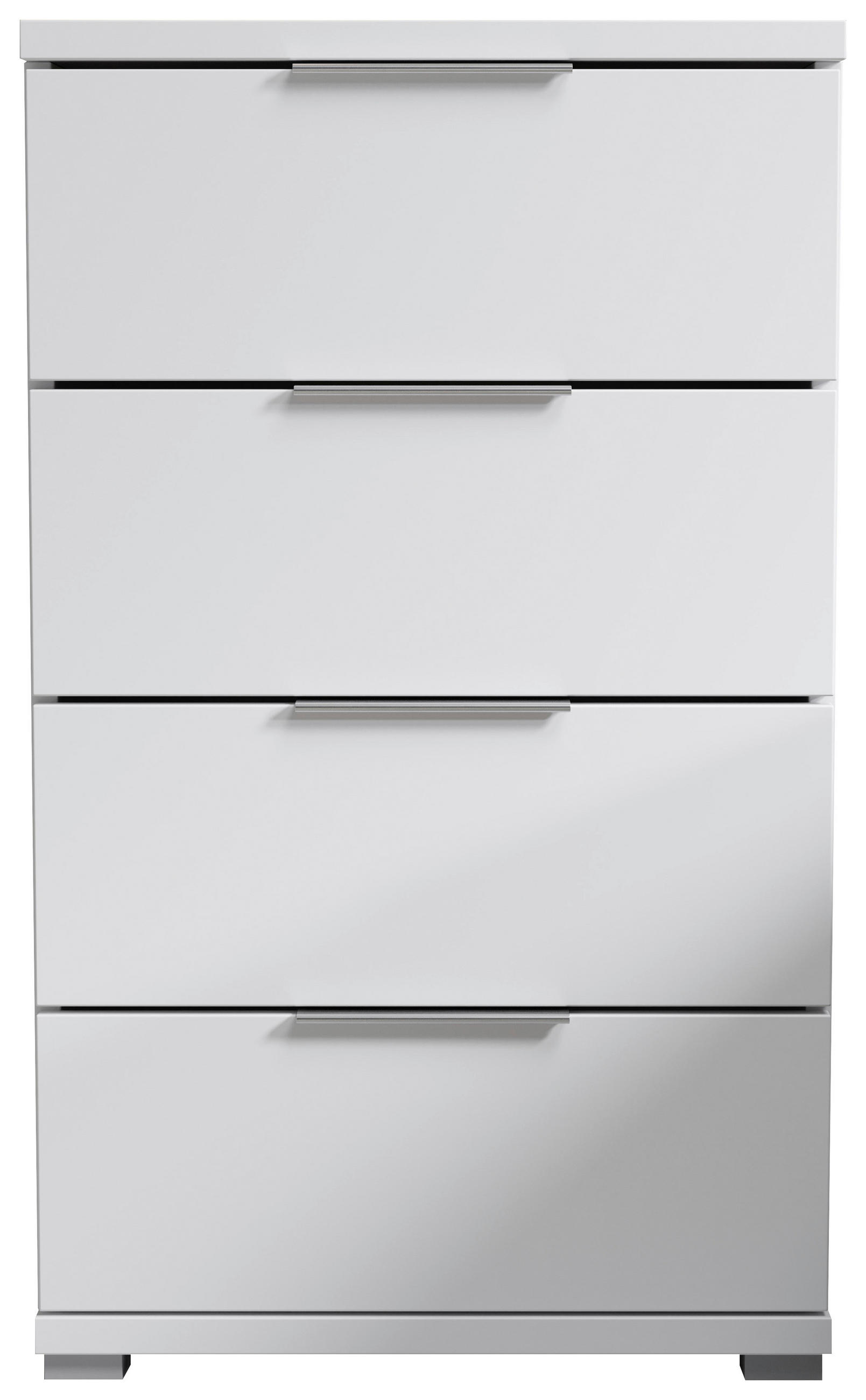 NOĆNI ORMARIĆ bijela   - bijela/srebrne boje, Design, drvni materijal (46/79/42cm) - Boxxx
