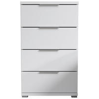 NACHTSCHRANK 46/79/42 cm  - Alufarben/Weiß, KONVENTIONELL, Holzwerkstoff/Kunststoff (46/79/42cm) - Boxxx