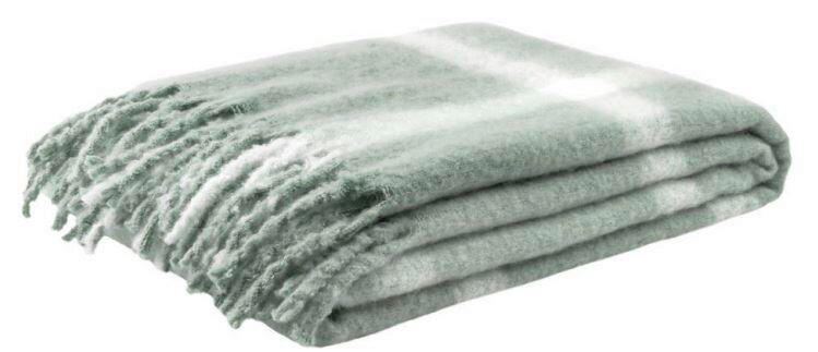 Pătură 150/200 cm  - verde salvie, Basics, textil (150/200cm) - Novel