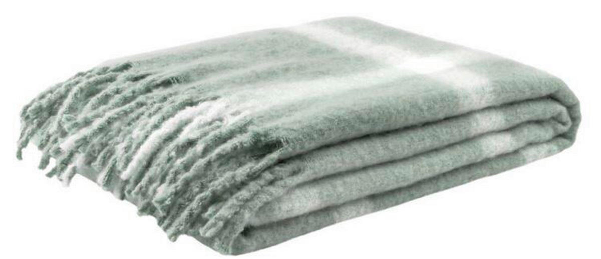 Pătură 150/200 cm  - verde salvie, Basics, textil (150/200cm) - Novel