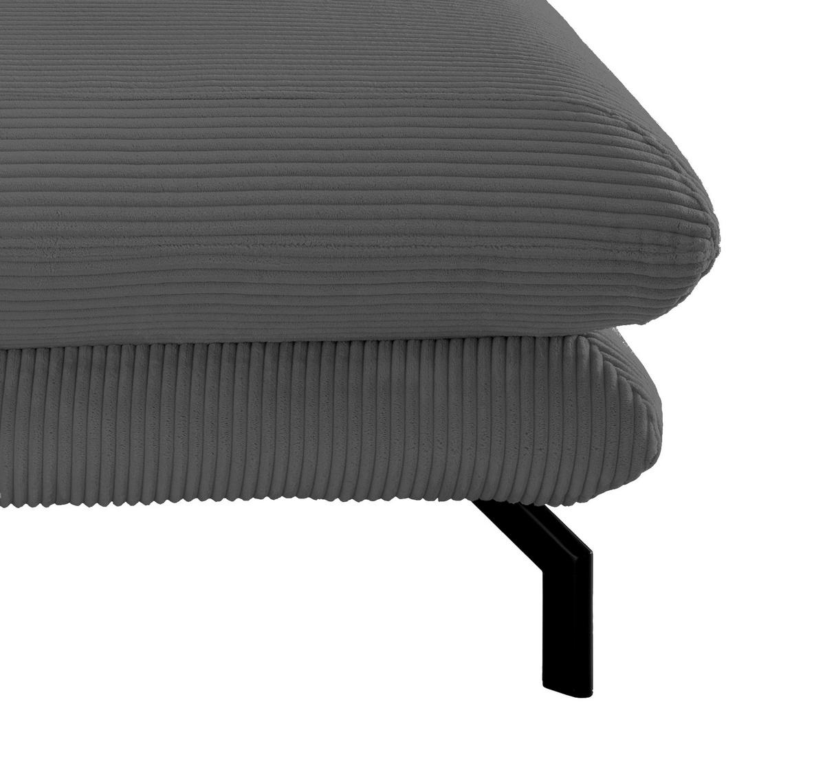 XXL-SESSEL - Schwarz/Grau, MODERN, Textil/Metall (111/101/167cm) - Livetastic