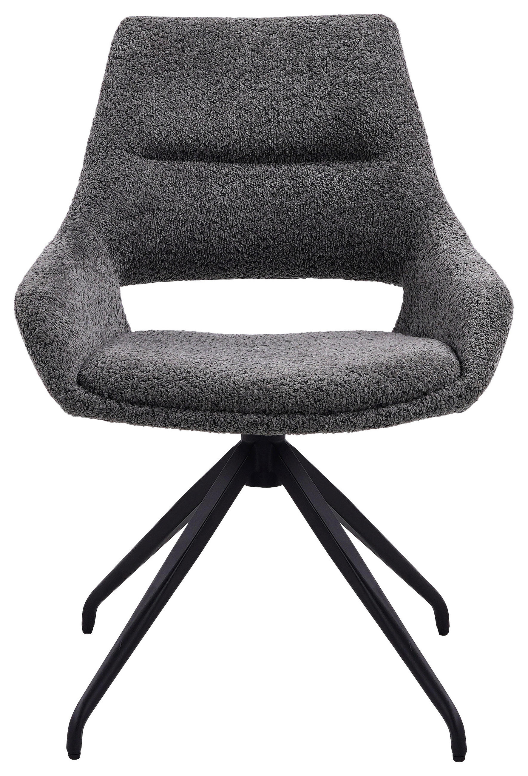 STUHL - Schwarz/Grau, Design, Textil/Metall (59/85/64cm) - Hom`in