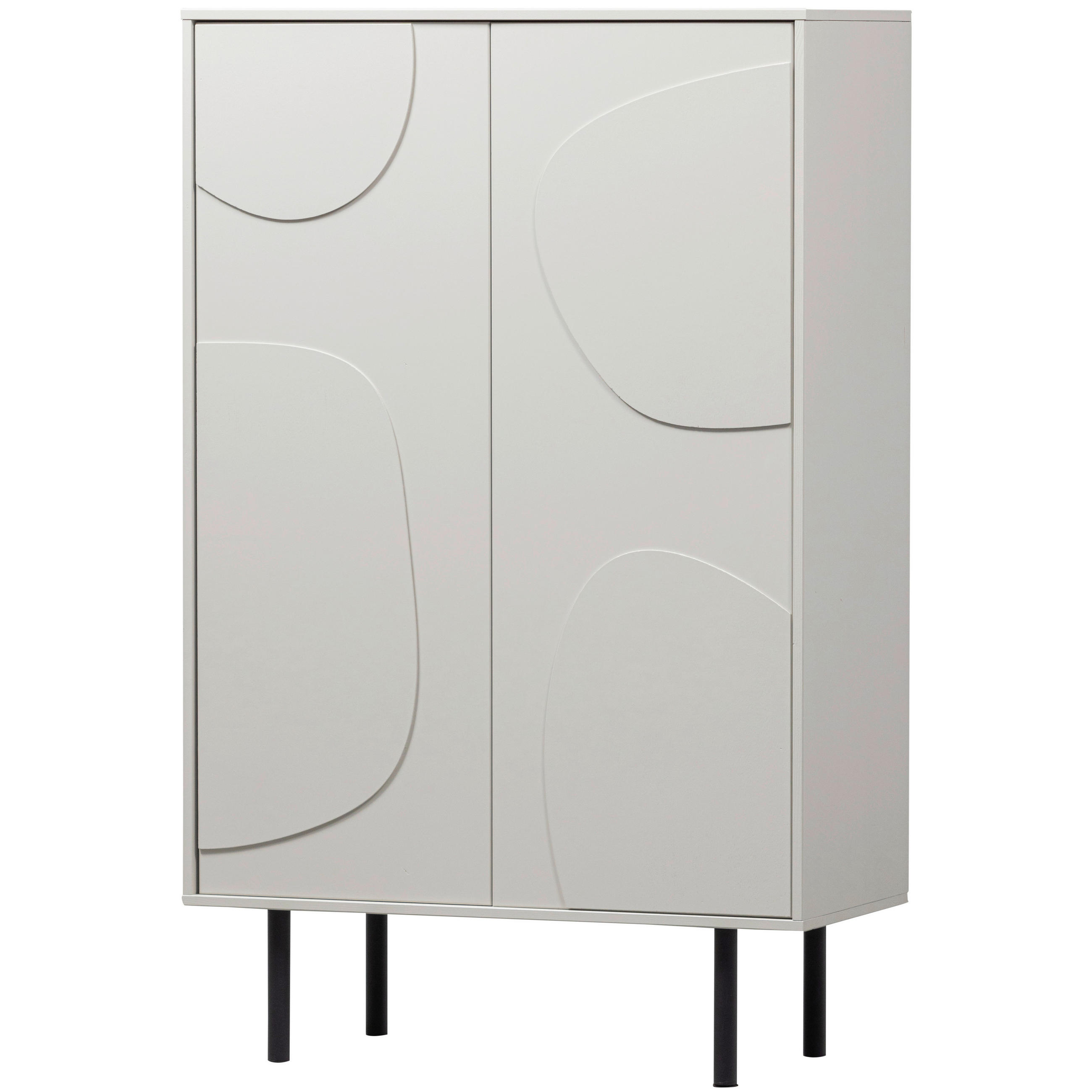 KOMMODE Cadiz  in 85/135/40 cm  - Grauweiß/Schwarz, Design, Holz/Metall (85/135/40cm) - Livetastic