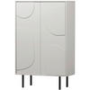 KOMMODE Cadiz  in 85/135/40 cm  - Grauweiß/Schwarz, Design, Holz/Metall (85/135/40cm) - Livetastic