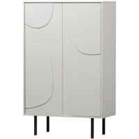 KOMMODE Cadiz  in 85/135/40 cm  - Grauweiß/Schwarz, Design, Holz/Metall (85/135/40cm) - Livetastic